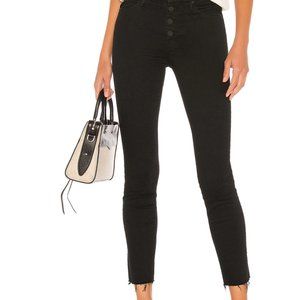 MOTHER Denim The Pixie Ankle Fray, Black